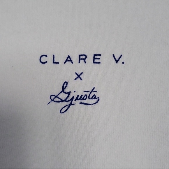 RARE Clare V x Gjusta Liberez Les Sardines Organic Cotton Sweatshirt Size M - Picture 7 of 7